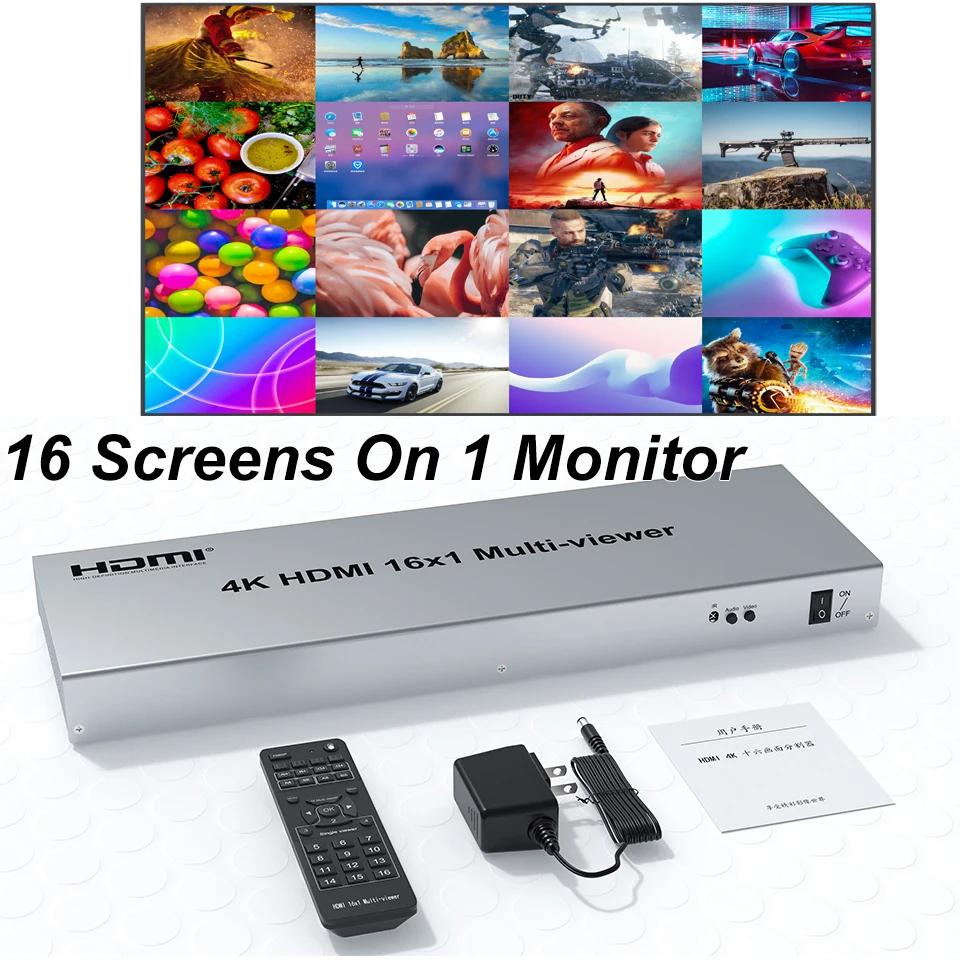 4K HDMI Ƽ  ó, 1080P ɸ ġ, 16x1  Ƽ  ׸ ũ ұ,  , RS232 PC-TV